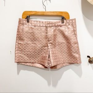 Banana Republic pink brocade shorts